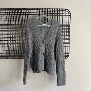 Vince Interlocking Cable Cardigan